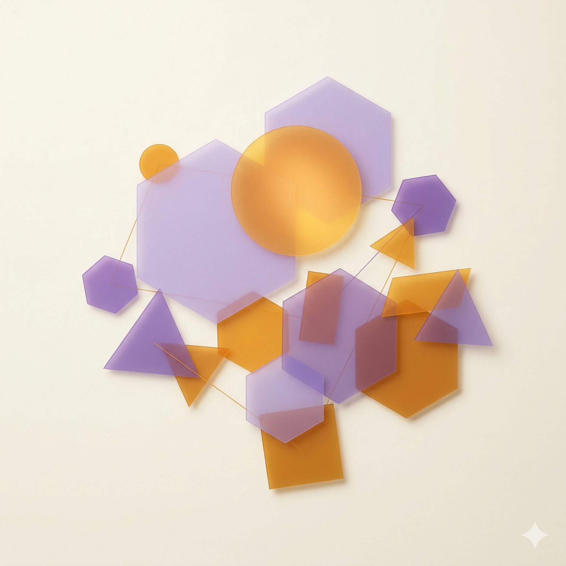 Abstract geometric data visualization shapes